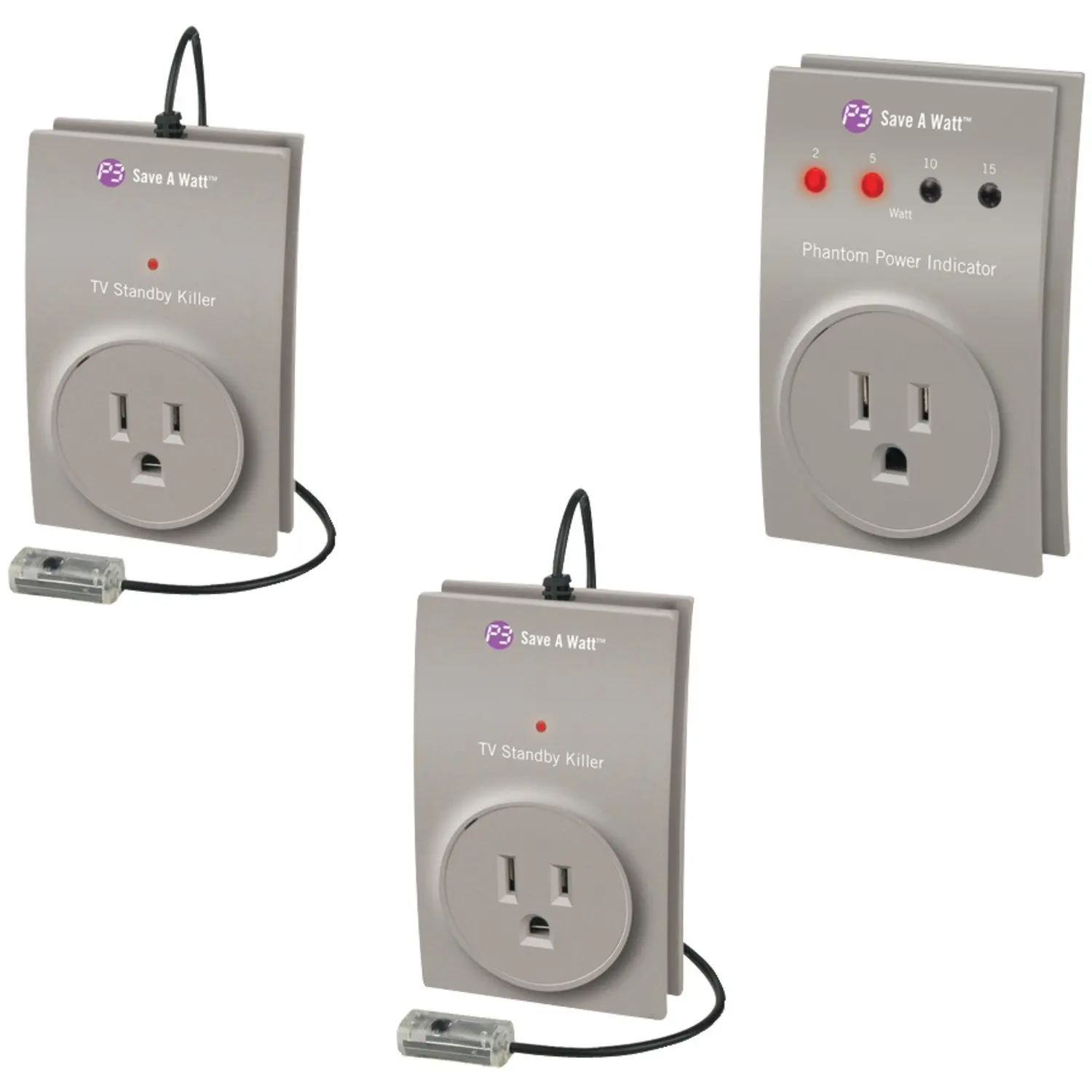 P3 M1036 Save A Watt TV Standby Killer and Phantom Power Indicator Bundle