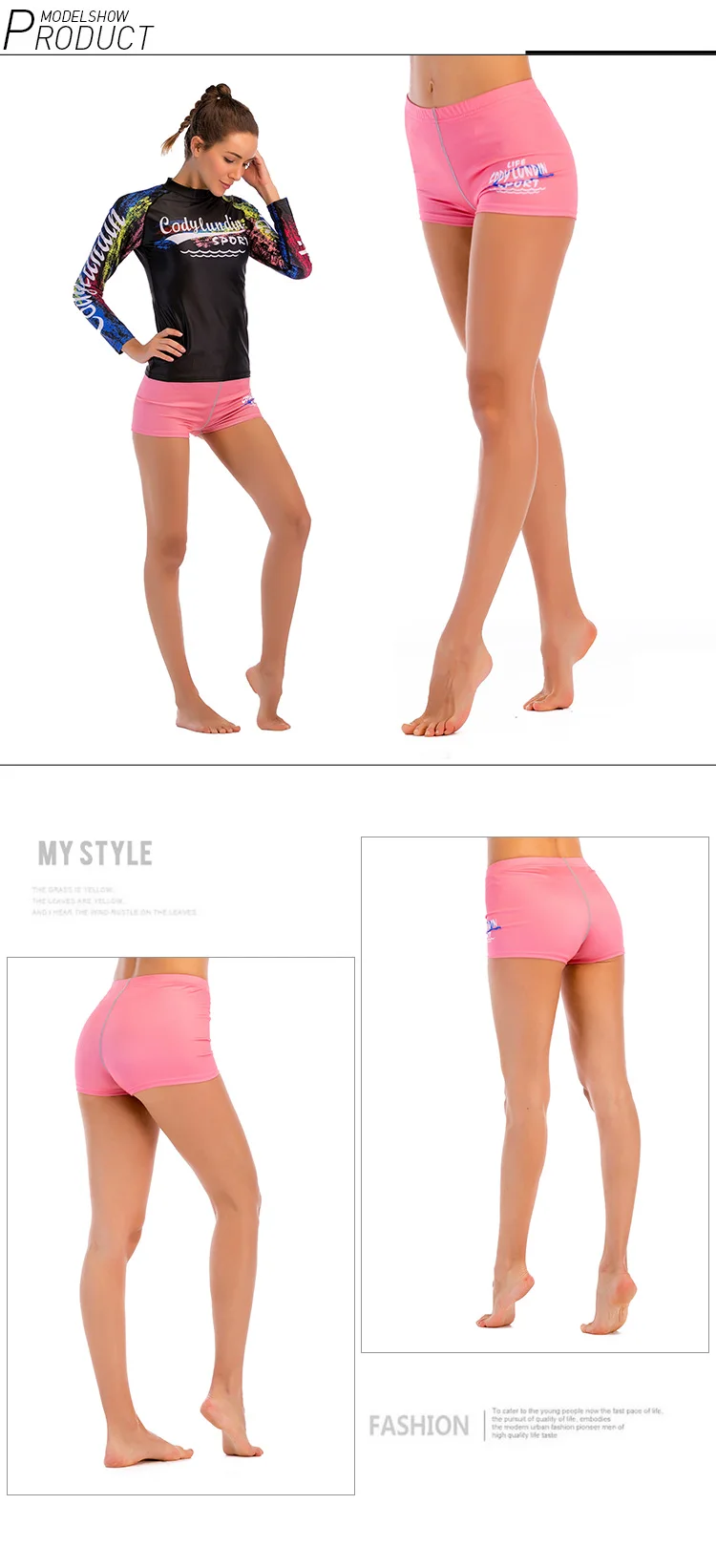 Camisetas al por mayor custom camisetas deportivas de mujer Custom Swim Shorts For Women