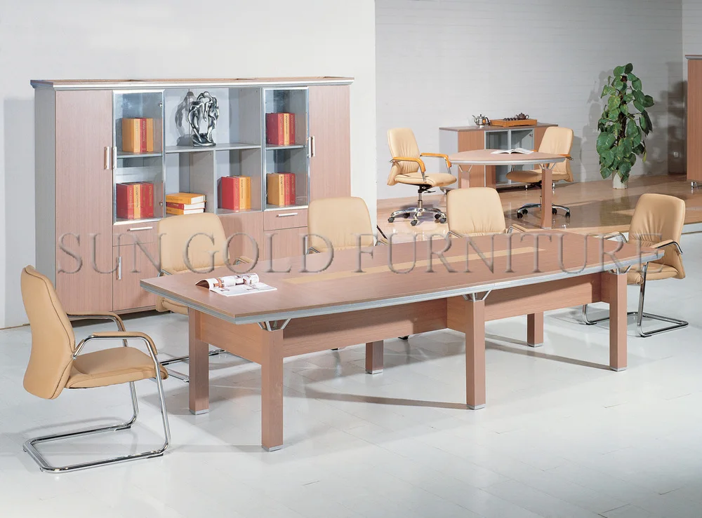 Wholesale Oak Color Meeting Desk Oval Meeting Room Tables Sz Mt088