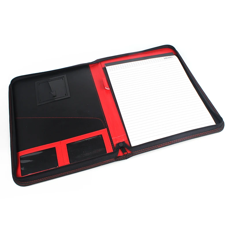 HUAHAO brand Multi-function calculator pu laptop office supplies stationery zipper order custom notebook
