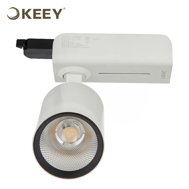 2019 keey hot sale 30w led track light fixture white cob track spot led light for indoor use DG312