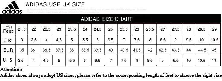 size adidas uk