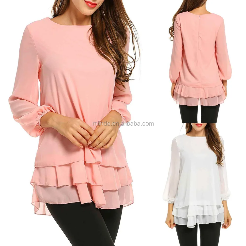 casual chiffon tops