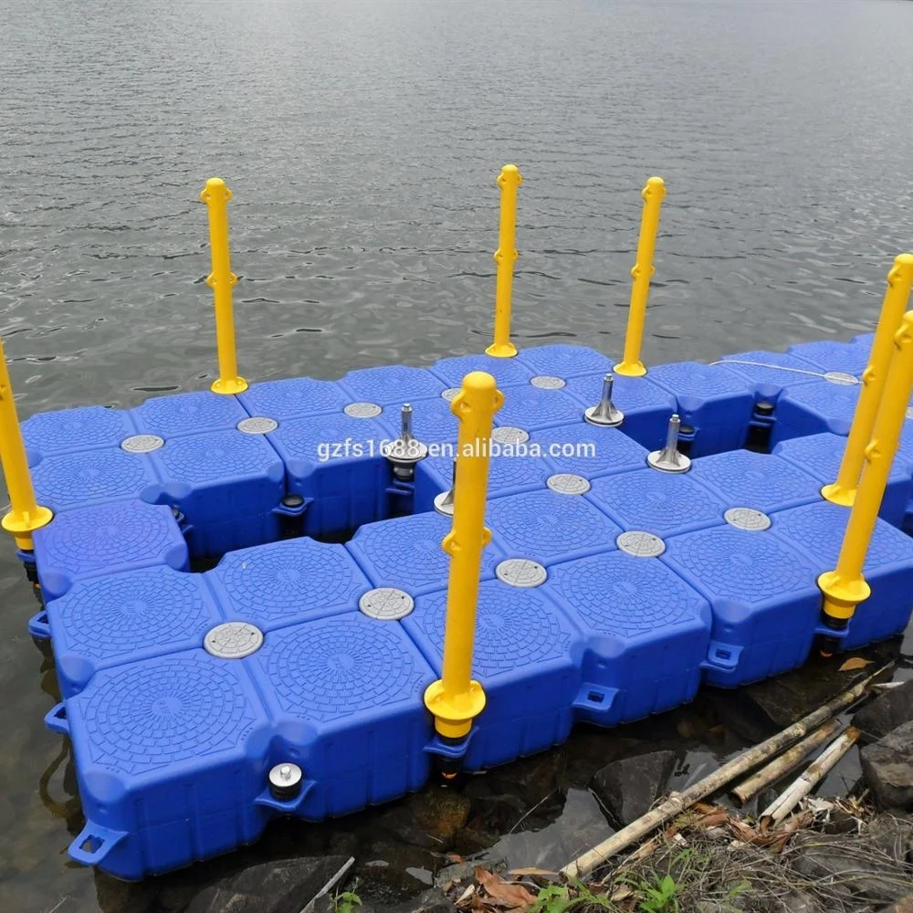 Polyethylene Plastic Pontoon For Floating Platform With Wood Decking