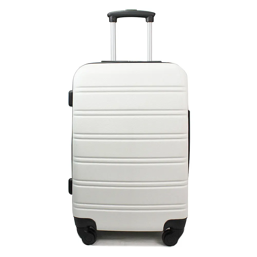 white cabin size suitcase