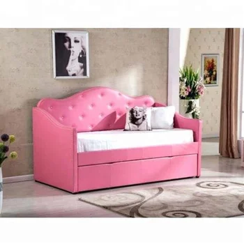 Crystal Tufted Pink Leather Daybed With Trundle Twin Bed Y Indoor Product On Alibaba Crystal Tufted Pink Leather Daybed With Trundle Twin Bed Y Indoor Product On Alibaba