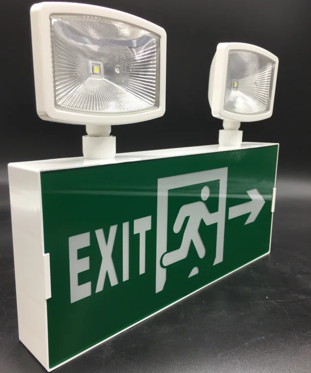 Toplighting Led Emergency Light Combo With Battery Back-up Green Exit ...