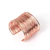 Junjiang ZB0020 latest design rose gold/gold/silver plated multi rows brass cuff bangle for girls luxury bangle