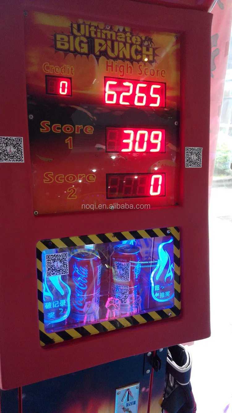 arcade punching machine scores