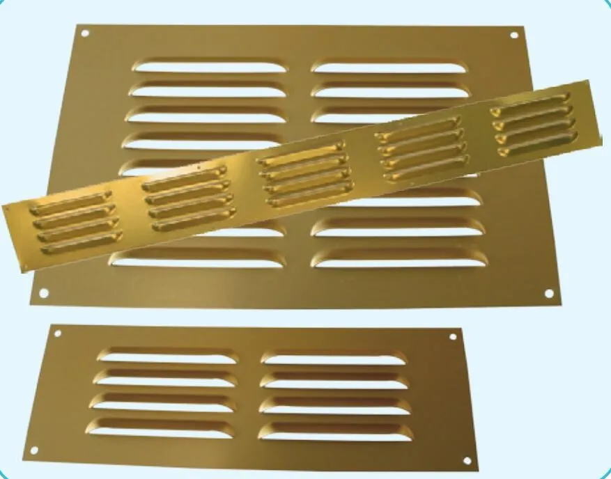 9"*3" Gold Anodized Rectangle Aluminium Louvre Air Vent Cover Buy