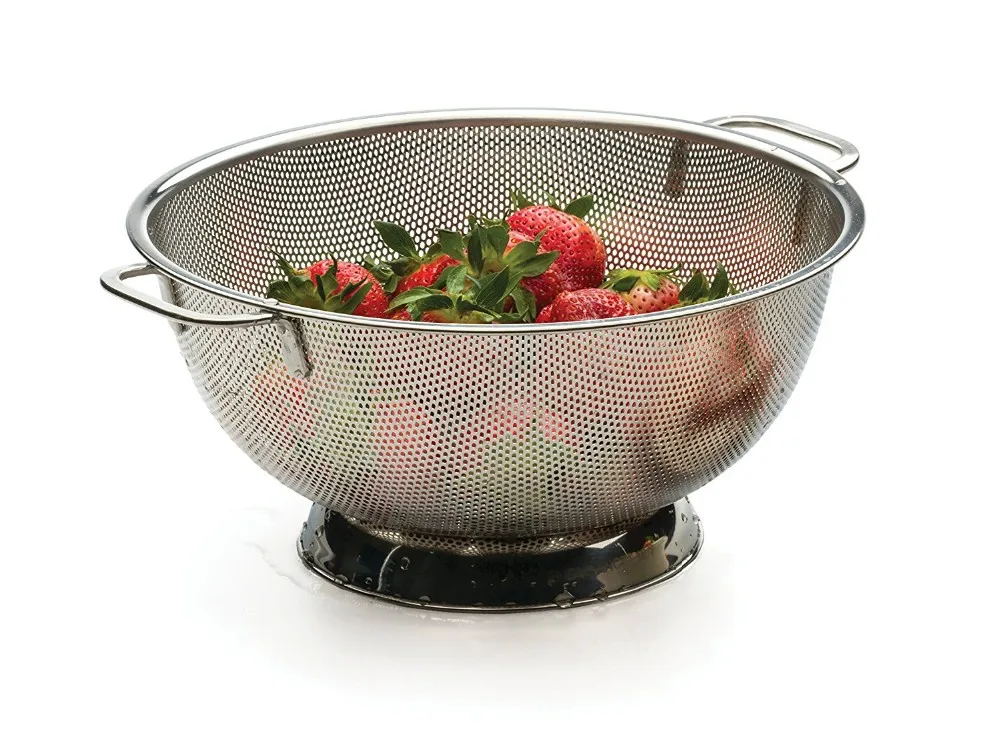 Basket Strainer Drainage Stainless Steel Colander Vegetable Drainer ...