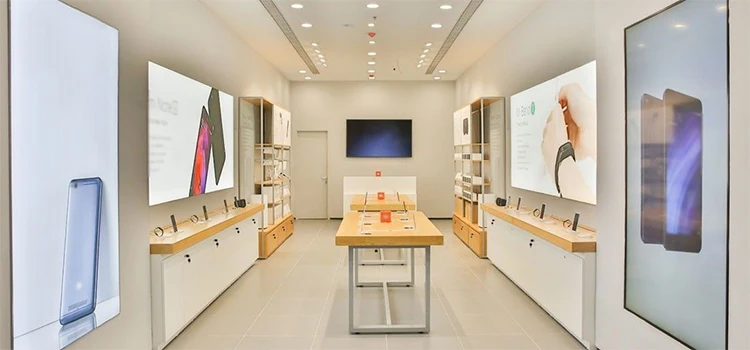 定制电子零售商店展示电脑商店家具展示柜电子陈列架