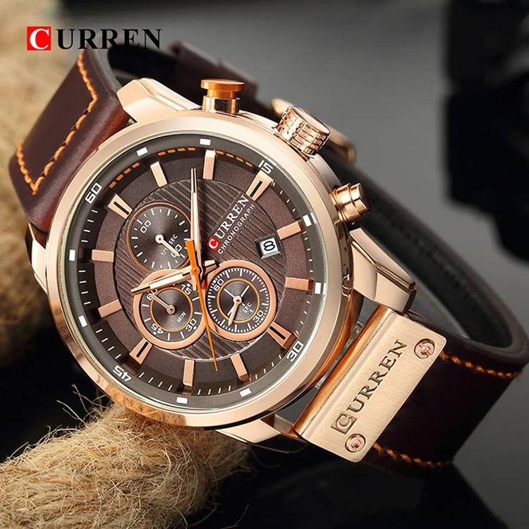 CURREN Brand Chronograph Quartz Watch Men Sports Watches Male Wrist Watch Clock relogio masculino