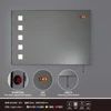 Top quality with clock led backlit bathroom mirror