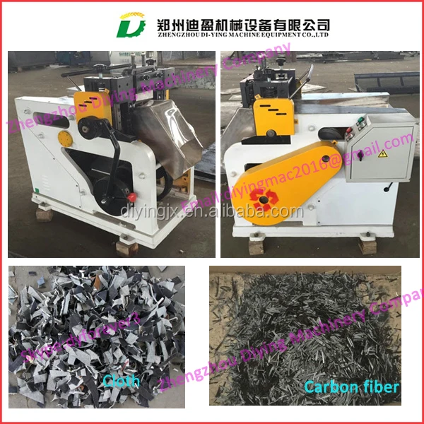 Waste Cloth Textile Plastic Glass Roving Kevlar Pulp Pmia Carbon Fibre Cutting Chopping Machine 