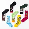 2019 Fashionable Patterned Colorful Women 100% Cotton Novelty Funny Socks Casual Crew Men OEM Art Funny Socks