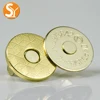 Leather handbag metal fittings magnet button in gold color