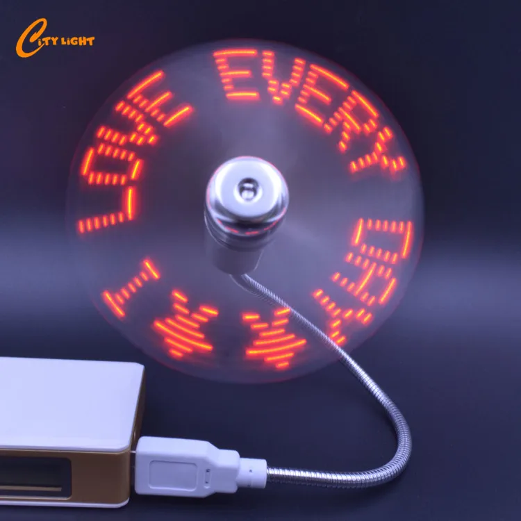 New Arrived Rohs Certificated Programmable Portable Led Car Fan Usb