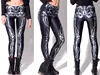 New sexy mechanical bones black printed leggings wholesale custom printed leggings