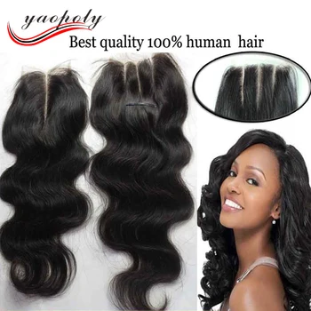 2016 Hot 4 4 Free Middle Three 3 Part Frontal Human Hair Lace
