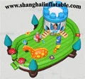 2016 POPULAR indoor and outdoor inflatable playground Kids inflatable bouncer obstacle inflatable island for children