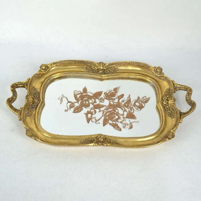 Hotsale Luxury Gold Plated Resin Bathroom Towel Tray Buy Cheap