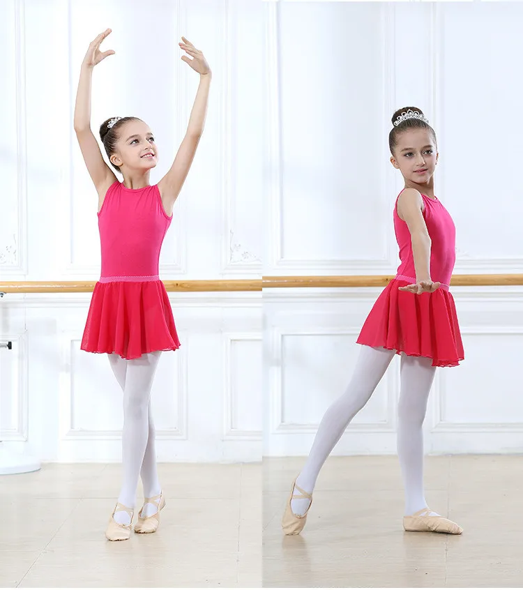 high quality cheap kids girls black pink chiffon ballet skirt