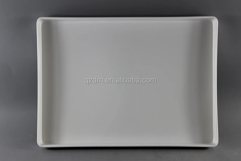 13" White Melamine tray