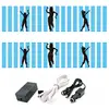 Dancing El glow car stickers car sticker equalizer with DC12V inverter