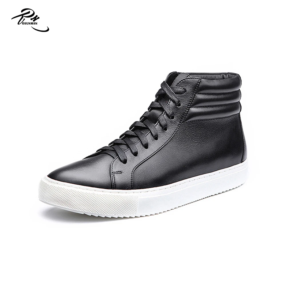 leather high cut shoes