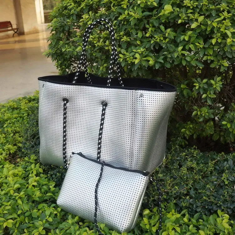 perforated neoprene tote bag