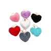 Hot Sell New Creative Plush Cute kawaii Pom Pom Key Chain Heart Keychain