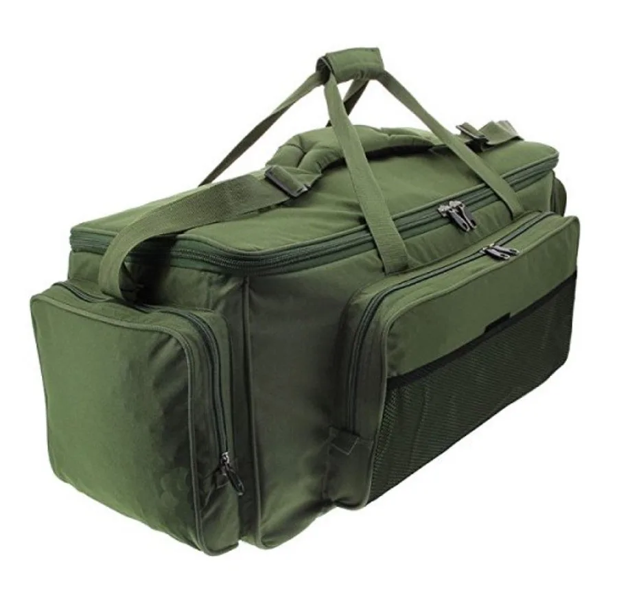 CARP FISHING ROD HOLDALL & INSULATED TACKLE BAG CARRYALL HOLDALL CAMO NGT 