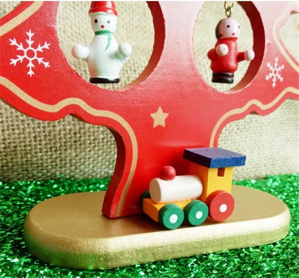 2019 Christmas 22cm Small Size Table Decoration Wooden Christmas Tree