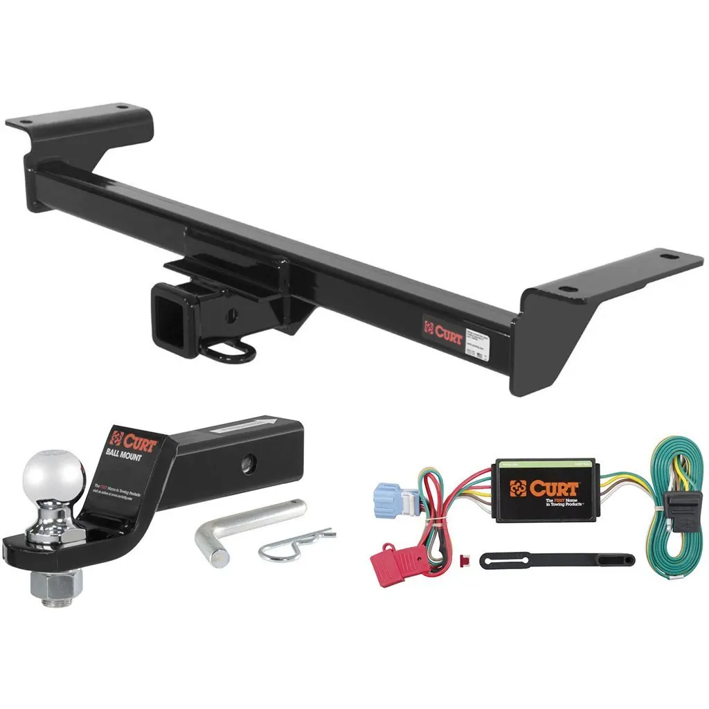 CURT Class 3 Trailer Hitch Tow Package with 2" Ball for 2007-2009 Acura RDX