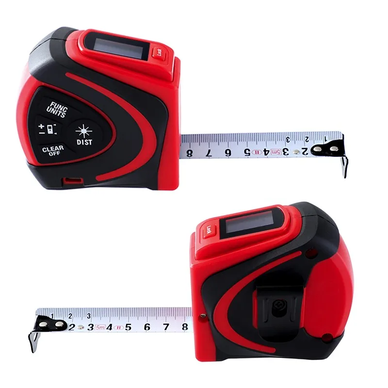 Laser Digital Tape Measure 30m Range Finder With 5m Measuring Tape Led ...