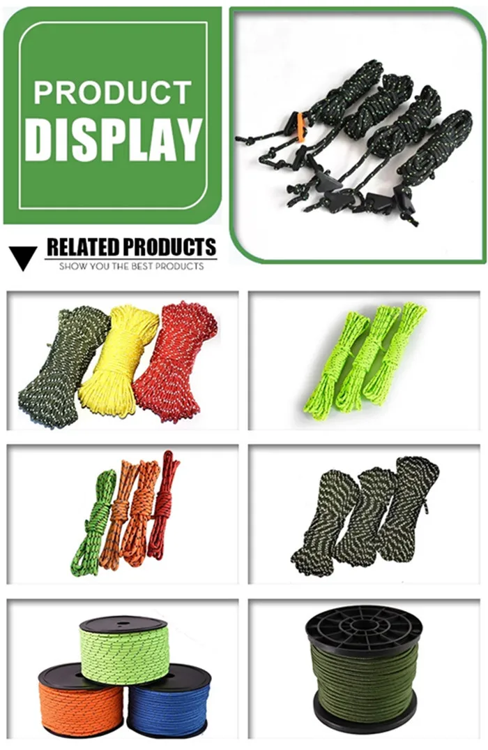 High quality customized package and size CE certificate braided nylon/ polyester strong static climbing rope safety rope