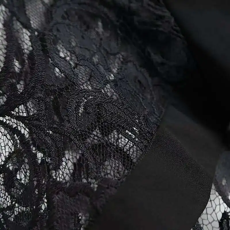 Fashion Design Polyester Chemical Elastic Lace Fabric for Women's Dress