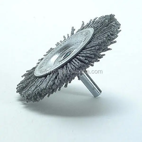 Durable Abrasive Nylon Power Drill Brush With 6mm Shank For Polishing