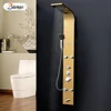 Full Copper Core Shower Panels With Digital Temperature Display Screen Back Massage Water Bottom Outlet Shower Sys ttem