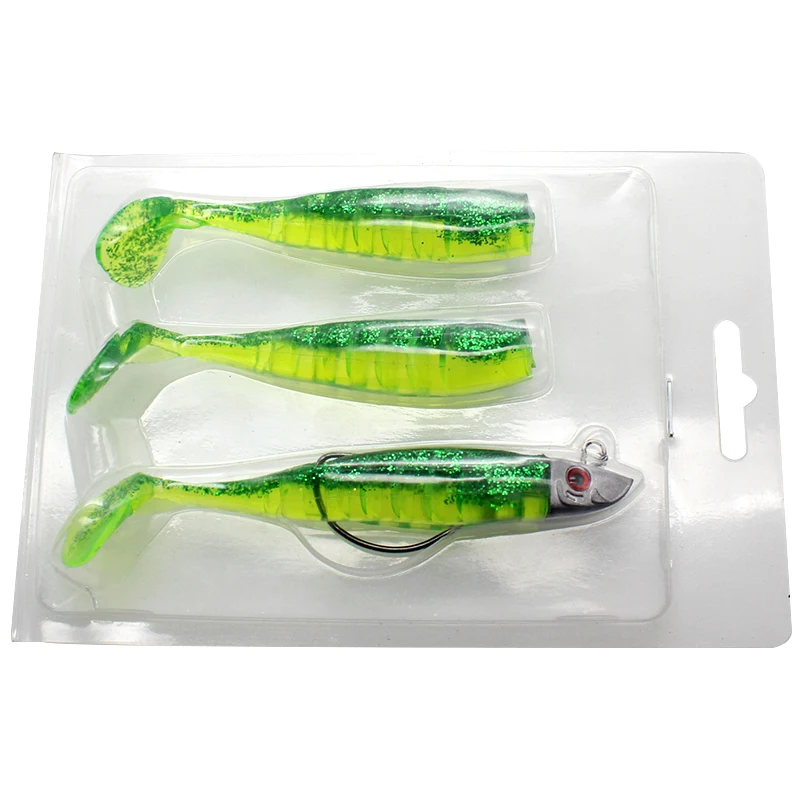 Double Color Lead Bait 13cm/10cm/8cm T Tail Fish Soft Crank Hook