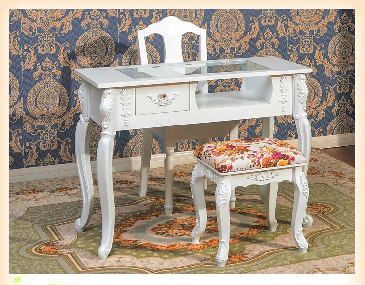 Customized Single Vintage Manicure Nail Table With Glass Top Buy Glass Top Manicure Table