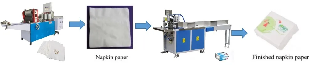330Mm Single Color Printg 1/4 Folding Napkin Tissue Making Machine