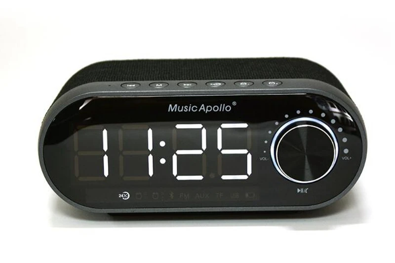 OEM New Creative outdoor fabric Alarm Clock portable mini speaker Display wireless speaker - ANKUX.COM