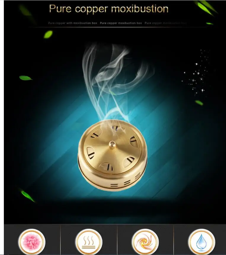  Portable Moxa Roll Acupuncture Point Stimulating Therapy Treatment Neck Pad Moxibustion Box