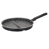 Two divided sectioned aluminum marble non stick non-stick grill pan egg pan with detachable handle
