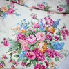 160CM Width Big Floral Printed cotton fabric cream background cotton fabric for bed sheet in roll handmade HYC0049