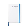 Promotion Gift Blue Elastic Notebook Luxury Custom Recycled A5 White PU Leather Notebook With Custom Logo