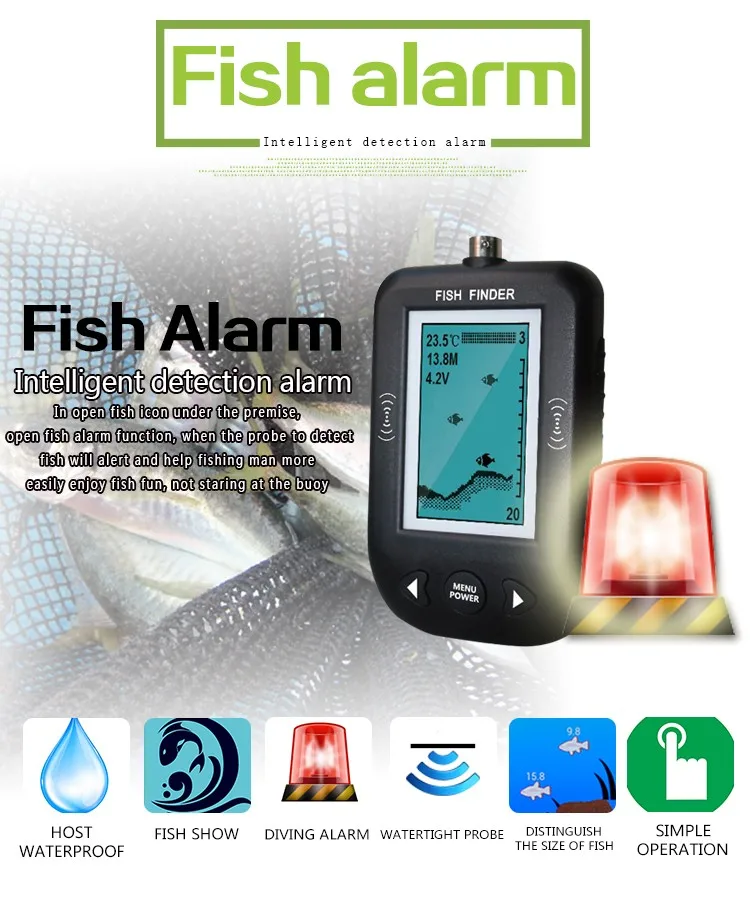 Sonar Fish Finder Smart Sonar Fish Finder Water Temperature Display