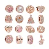 wholesale rose gold family heritage dangle charm high quality rose gold lucky charm
